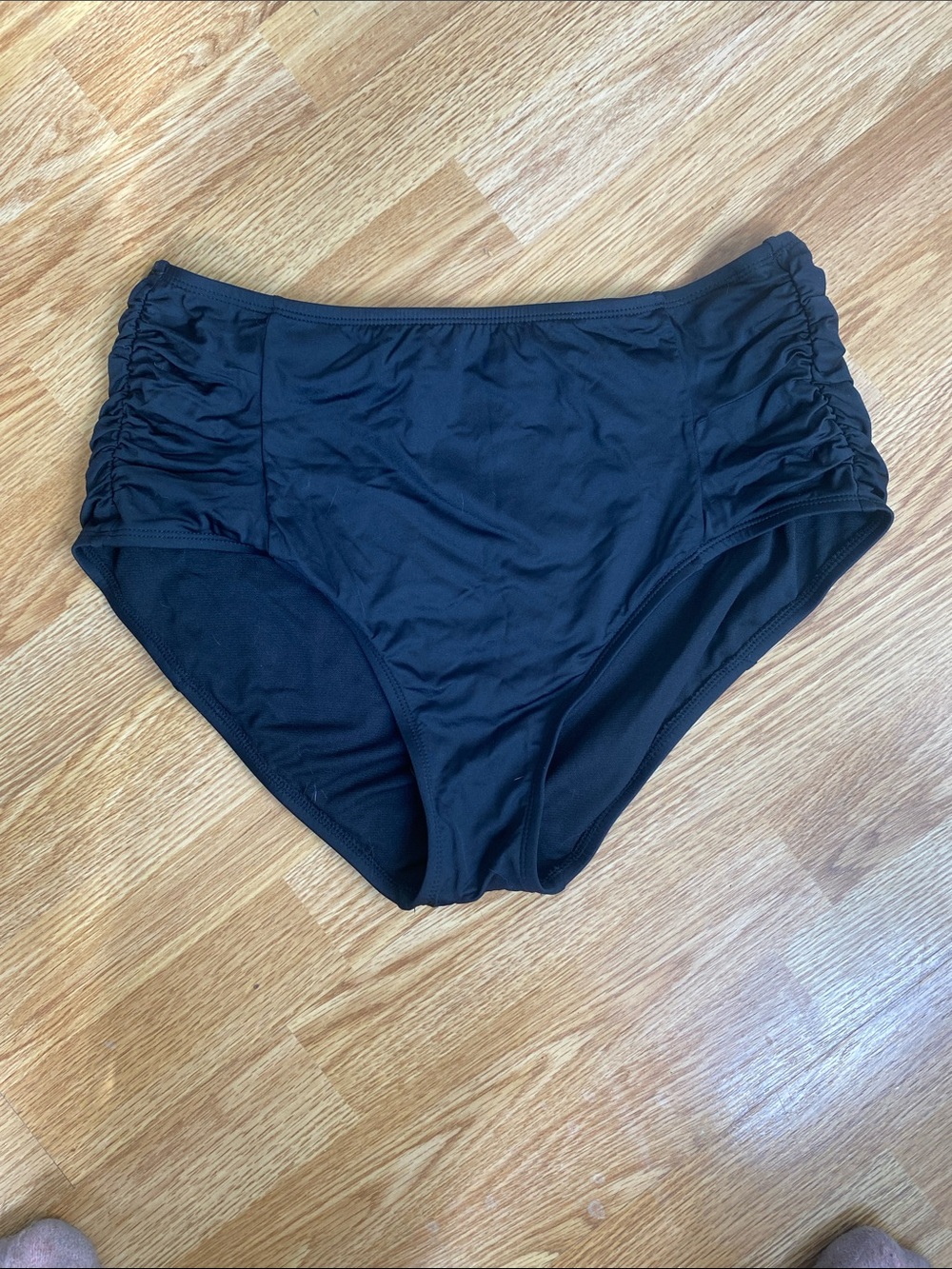 5 for $25! Kona Sol Black High-Waist Ruched Briefs